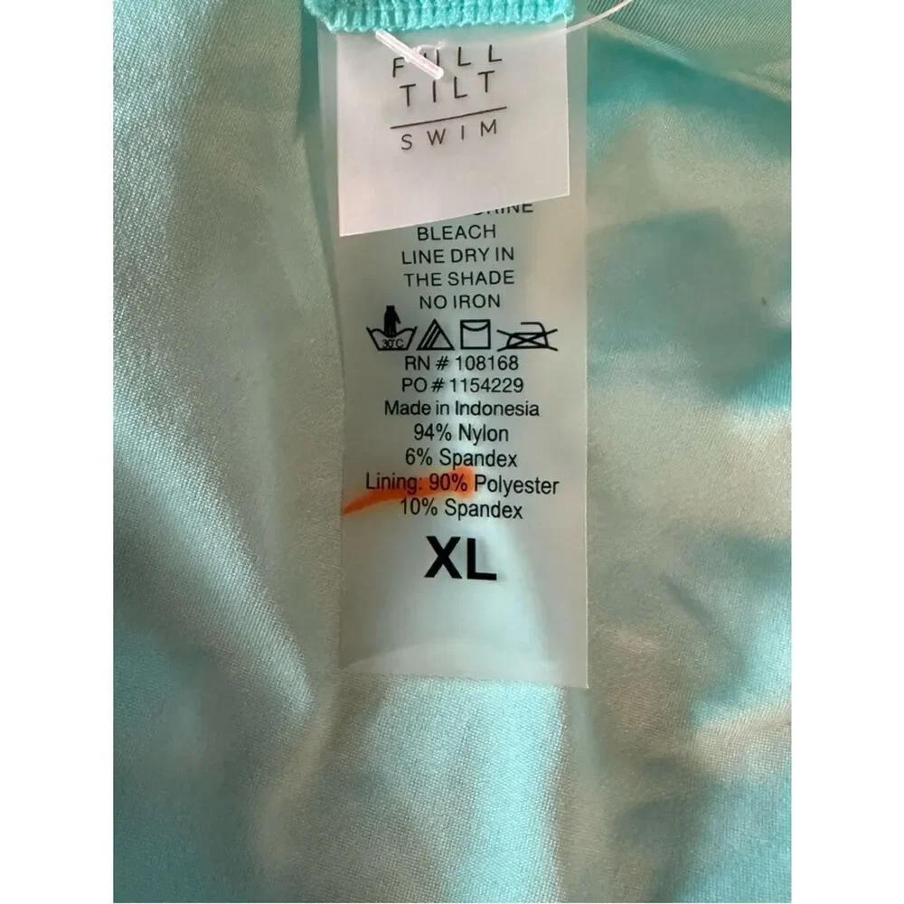 NWT Full Tilt (Tilly’s) Aqua Smocked Skimpy Bikini Bottoms | Cheeky